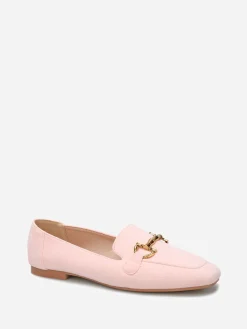 Online La Modeuse Mocassins en suédine à bride Rose