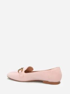 Online La Modeuse Mocassins en suédine à bride Rose