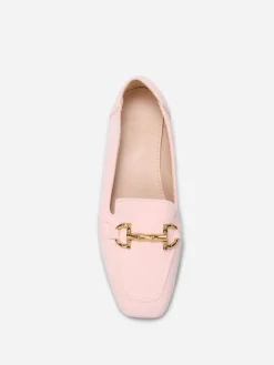 Online La Modeuse Mocassins en suédine à bride Rose