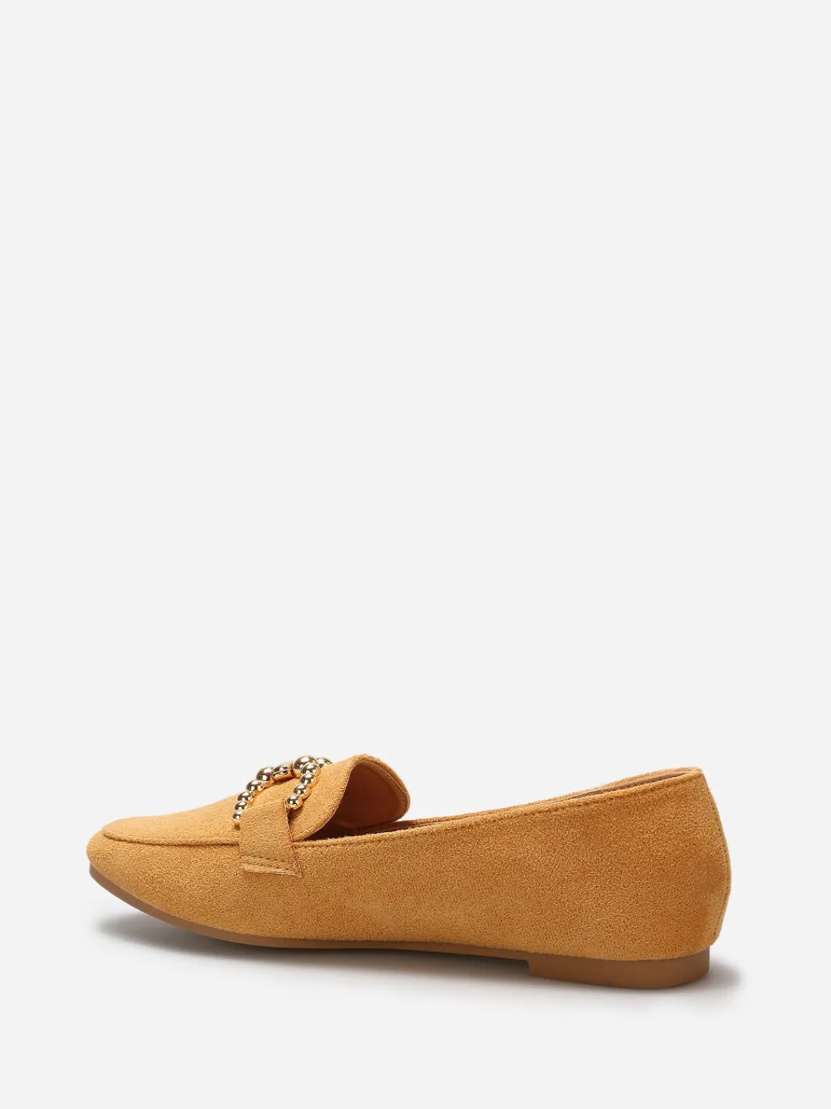 Discount La Modeuse Mocassins en suédine à détail boucle Camel