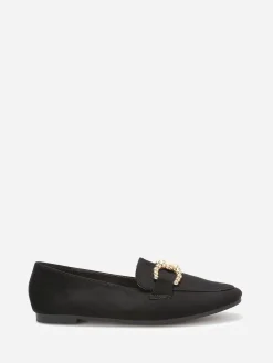 Sale La Modeuse Mocassins en suédine à détail boucle Noir