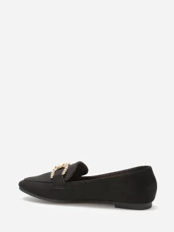 Sale La Modeuse Mocassins en suédine à détail boucle Noir