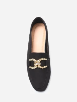 Sale La Modeuse Mocassins en suédine à détail boucle Noir