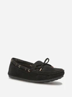 Hot La Modeuse Mocassins en suédine à n艙ud Noir