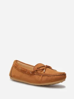 La Modeuse Mocassins en suédine à n艙ud Camel