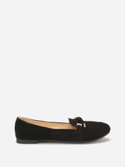 La Modeuse Mocassins en suédine à n艙ud grandes tailles Noir