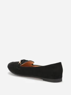 La Modeuse Mocassins en suédine à n艙ud grandes tailles Noir