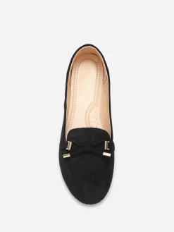 La Modeuse Mocassins en suédine à n艙ud grandes tailles Noir