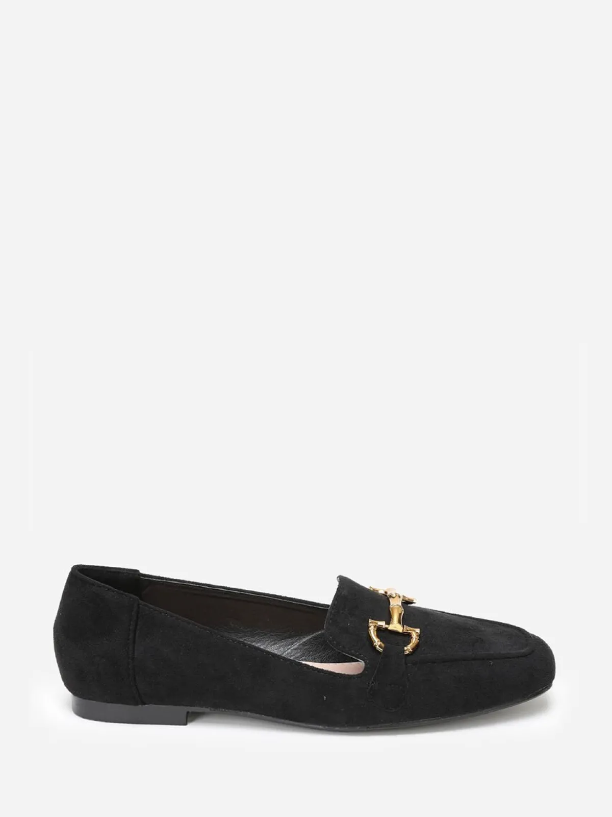 Sale La Modeuse Mocassins en suédine avec bride Noir