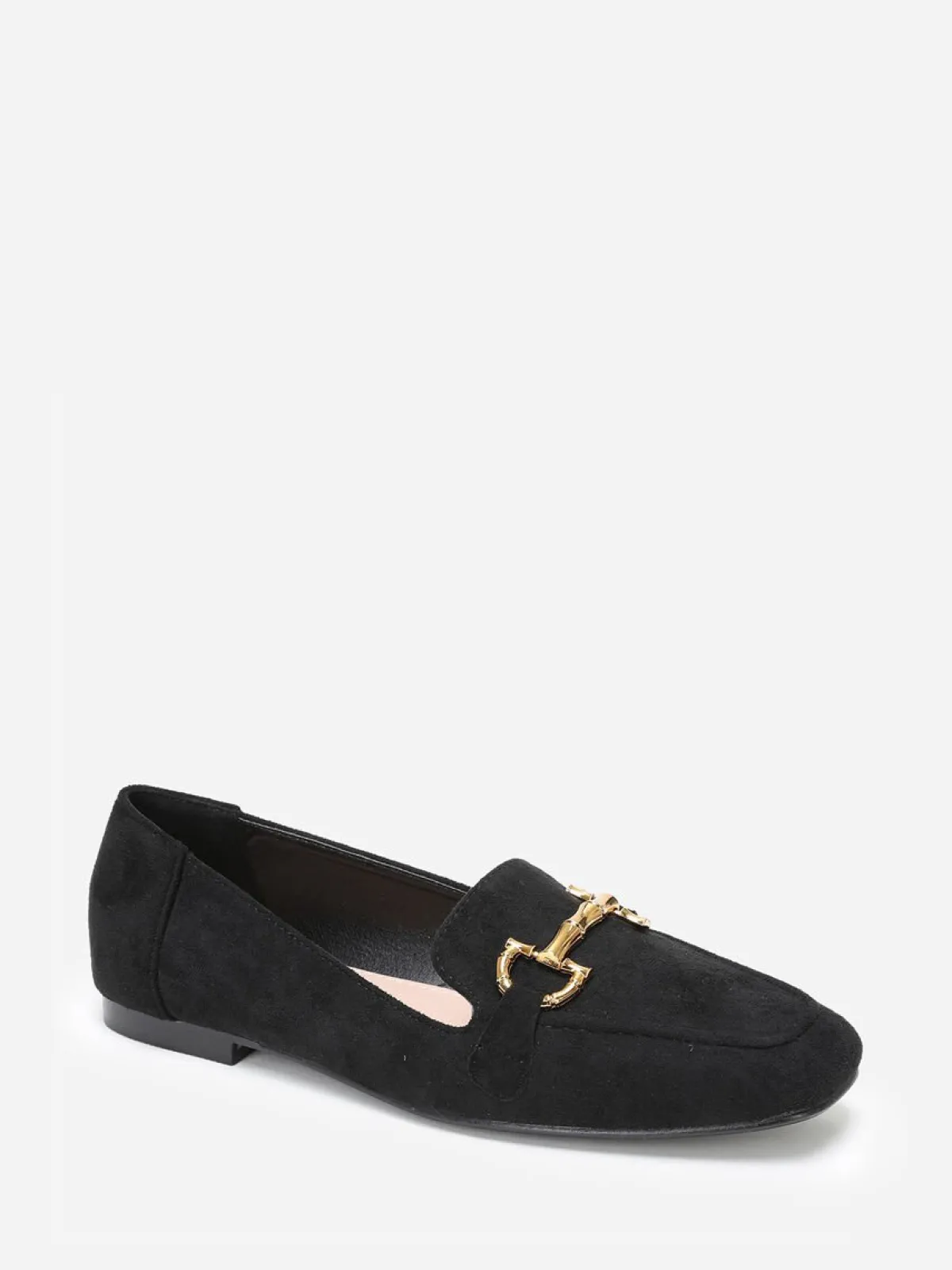 Sale La Modeuse Mocassins en suédine avec bride Noir