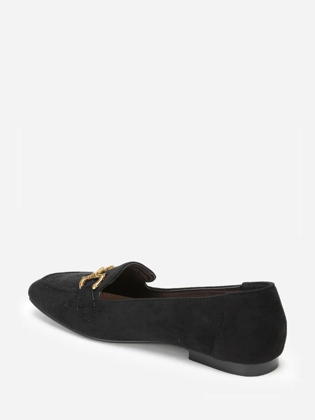 Sale La Modeuse Mocassins en suédine avec bride Noir