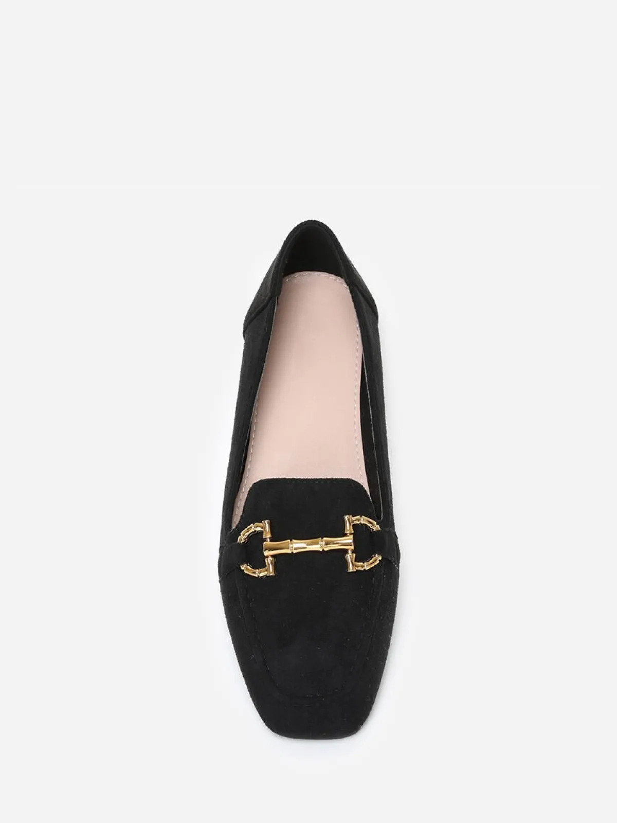 Sale La Modeuse Mocassins en suédine avec bride Noir