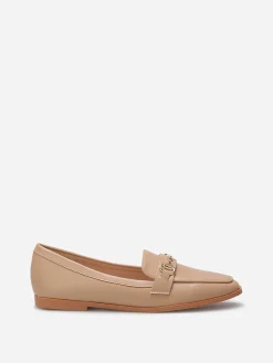 Outlet La Modeuse Mocassins et mors doré Taupe