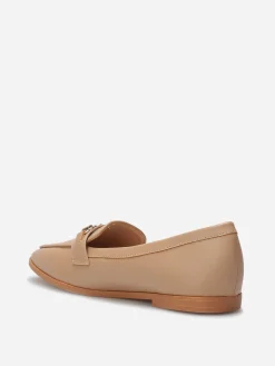 Outlet La Modeuse Mocassins et mors doré Taupe