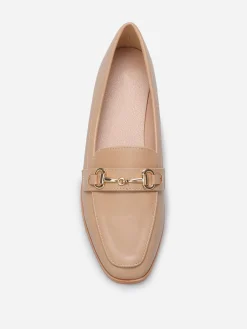 Outlet La Modeuse Mocassins et mors doré Taupe