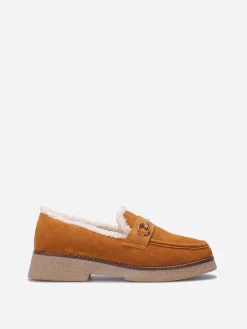 Sale La Modeuse Mocassins fourrés avec mors Camel