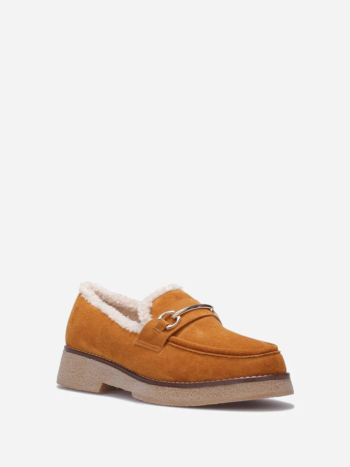 Sale La Modeuse Mocassins fourrés avec mors Camel