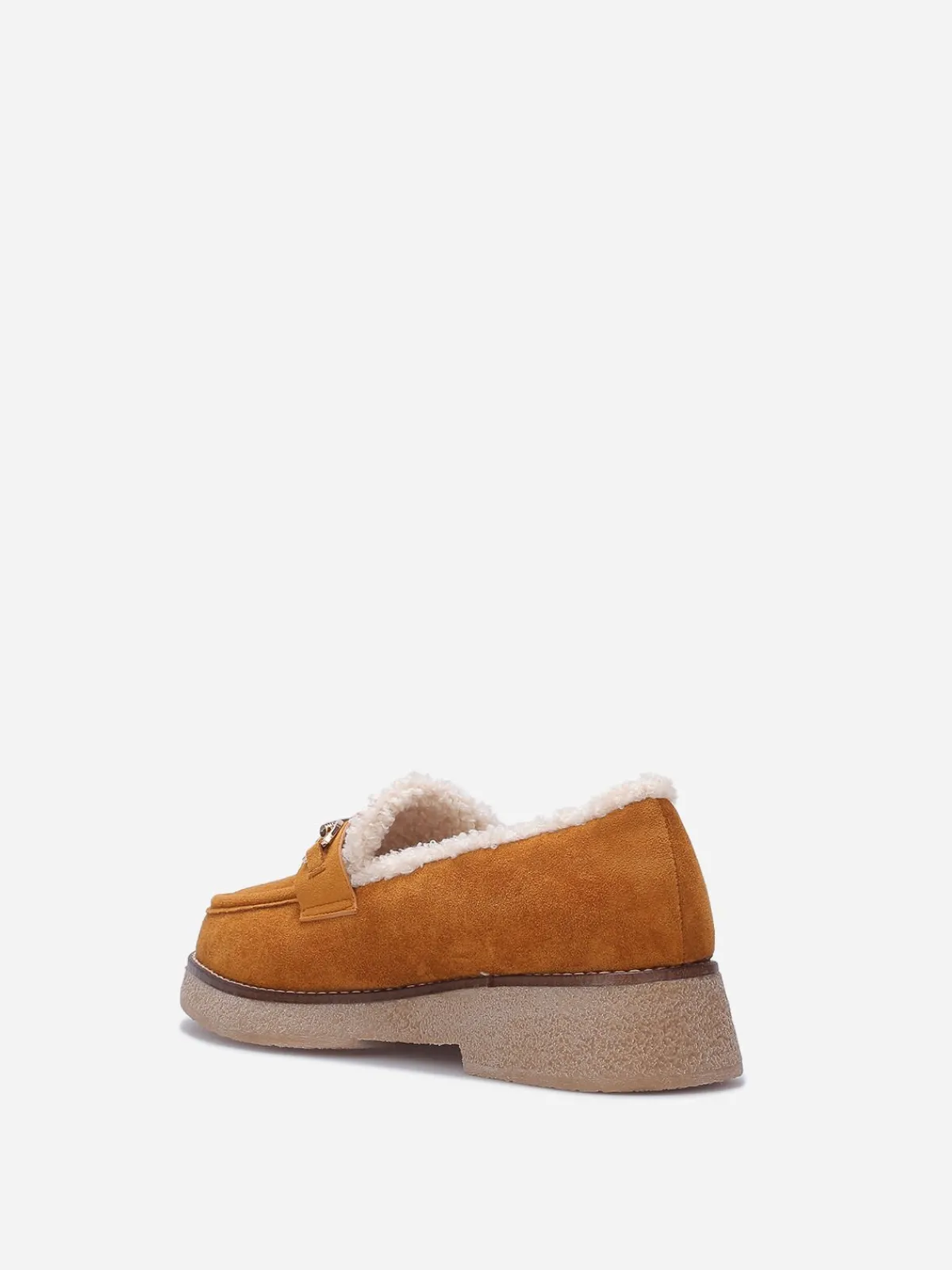 Sale La Modeuse Mocassins fourrés avec mors Camel