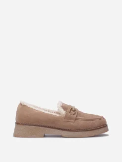 La Modeuse Mocassins fourrés avec mors Taupe