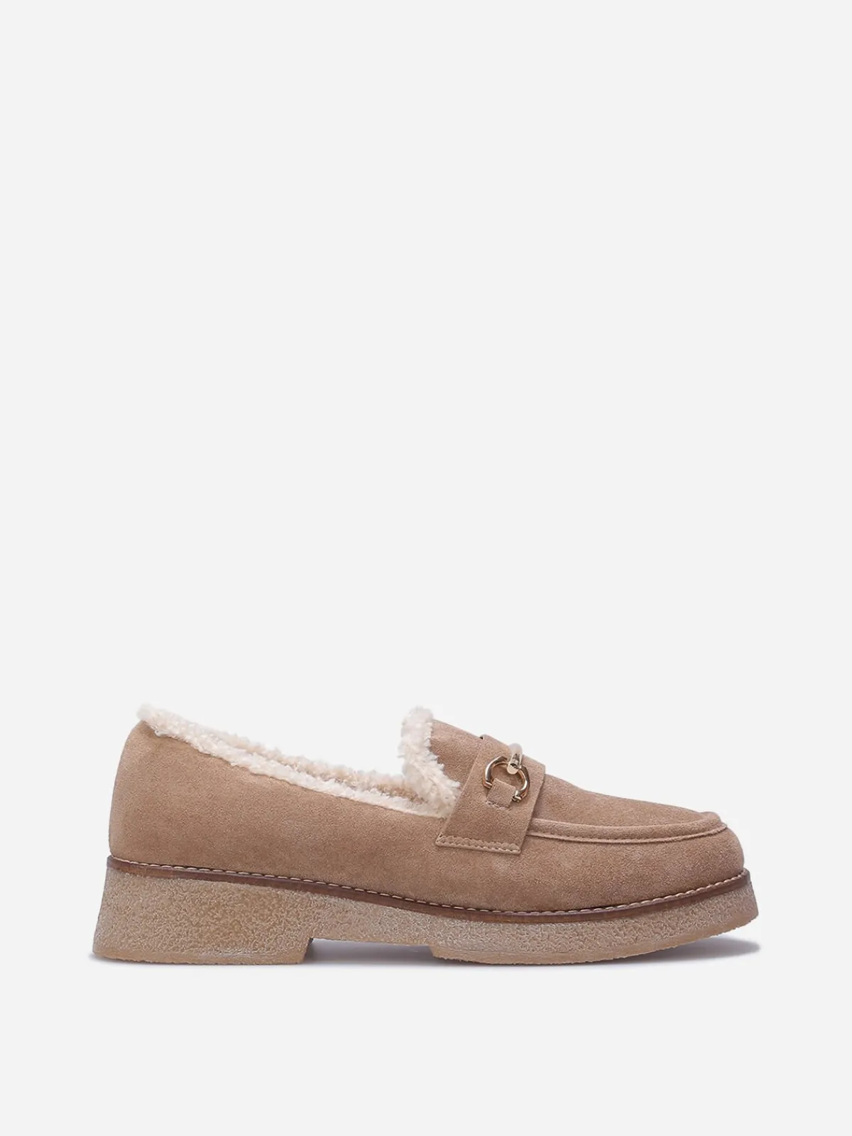 La Modeuse Mocassins fourrés avec mors Taupe