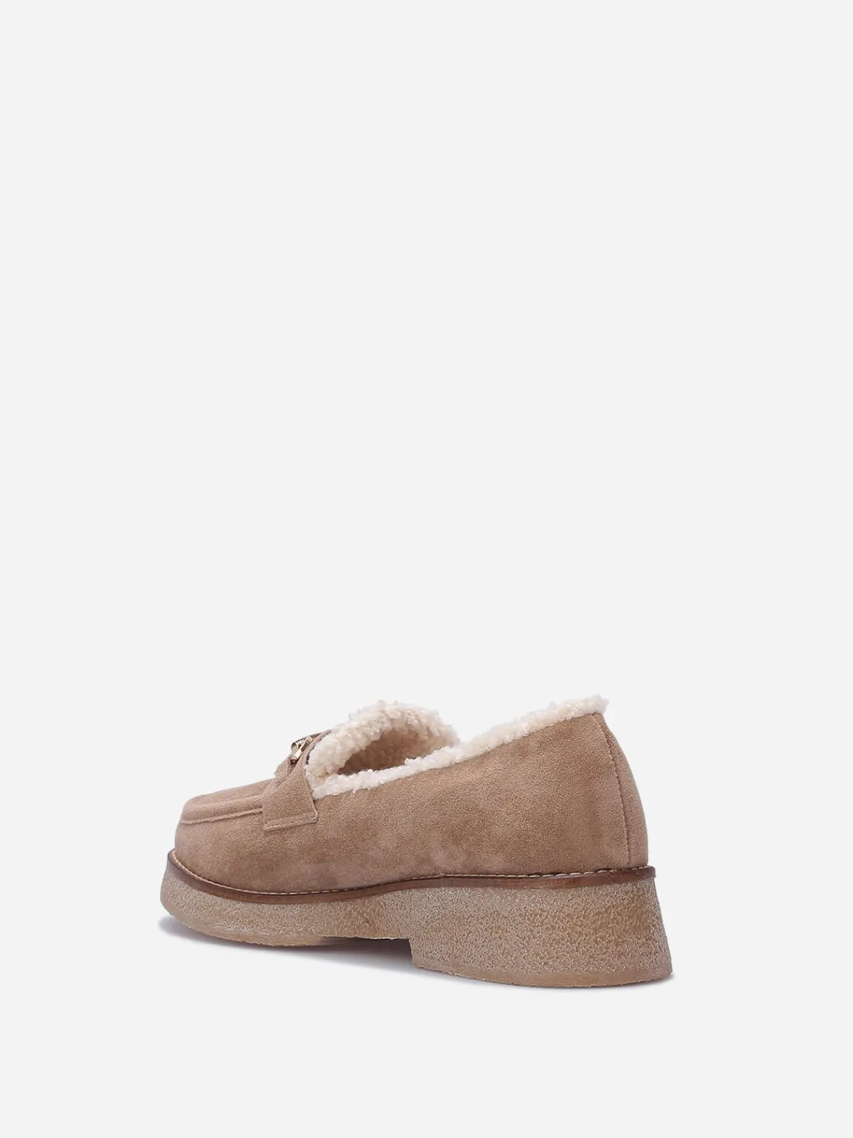La Modeuse Mocassins fourrés avec mors Taupe