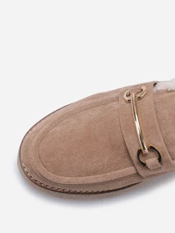 La Modeuse Mocassins fourrés avec mors Taupe