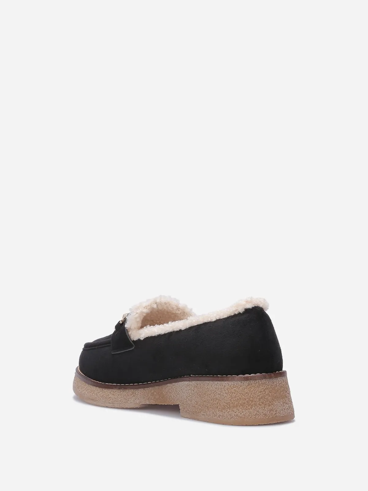 New La Modeuse Mocassins fourrés avec mors Noir