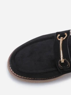 New La Modeuse Mocassins fourrés avec mors Noir