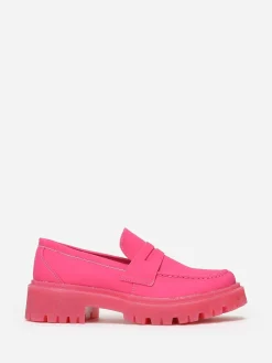 La Modeuse Mocassins mates  à semelle crantée Rose