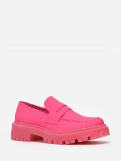 La Modeuse Mocassins mates  à semelle crantée Rose