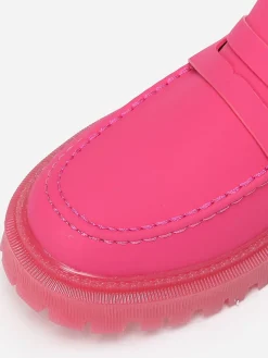La Modeuse Mocassins mates  à semelle crantée Rose