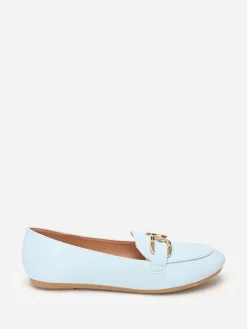 Discount La Modeuse Mocassins plats  à double boucles Bleu