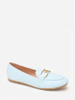 Discount La Modeuse Mocassins plats  à double boucles Bleu