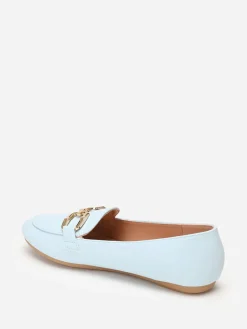 Discount La Modeuse Mocassins plats  à double boucles Bleu