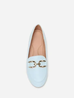Discount La Modeuse Mocassins plats  à double boucles Bleu