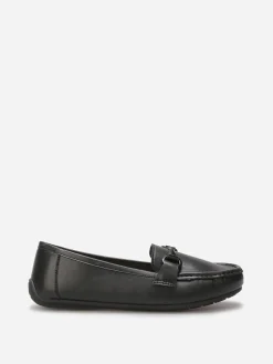 New La Modeuse Mocassins slippers à mors métallique Noir