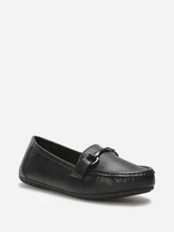 New La Modeuse Mocassins slippers à mors métallique Noir