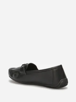 New La Modeuse Mocassins slippers à mors métallique Noir