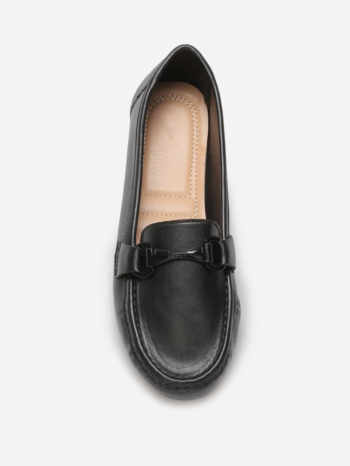 New La Modeuse Mocassins slippers à mors métallique Noir