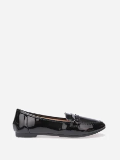 Sale La Modeuse Mocassins slippers vernis Noir