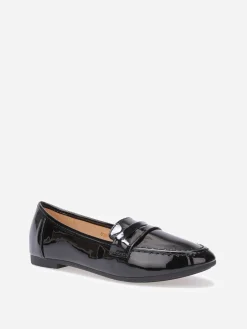 Sale La Modeuse Mocassins slippers vernis Noir