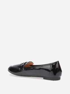 Sale La Modeuse Mocassins slippers vernis Noir