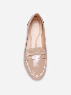 Sale La Modeuse Mocassins slippers vernis Taupe