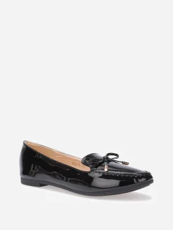 New La Modeuse Mocassins slippers vernis à noeud Noir