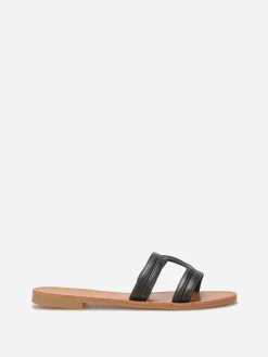 New La Modeuse Mule plates à fines brides Noir