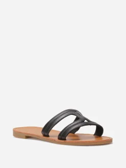 New La Modeuse Mule plates à fines brides Noir