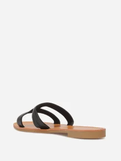 New La Modeuse Mule plates à fines brides Noir