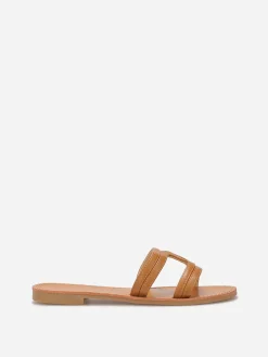 Clearance La Modeuse Mule plates à fines brides Camel