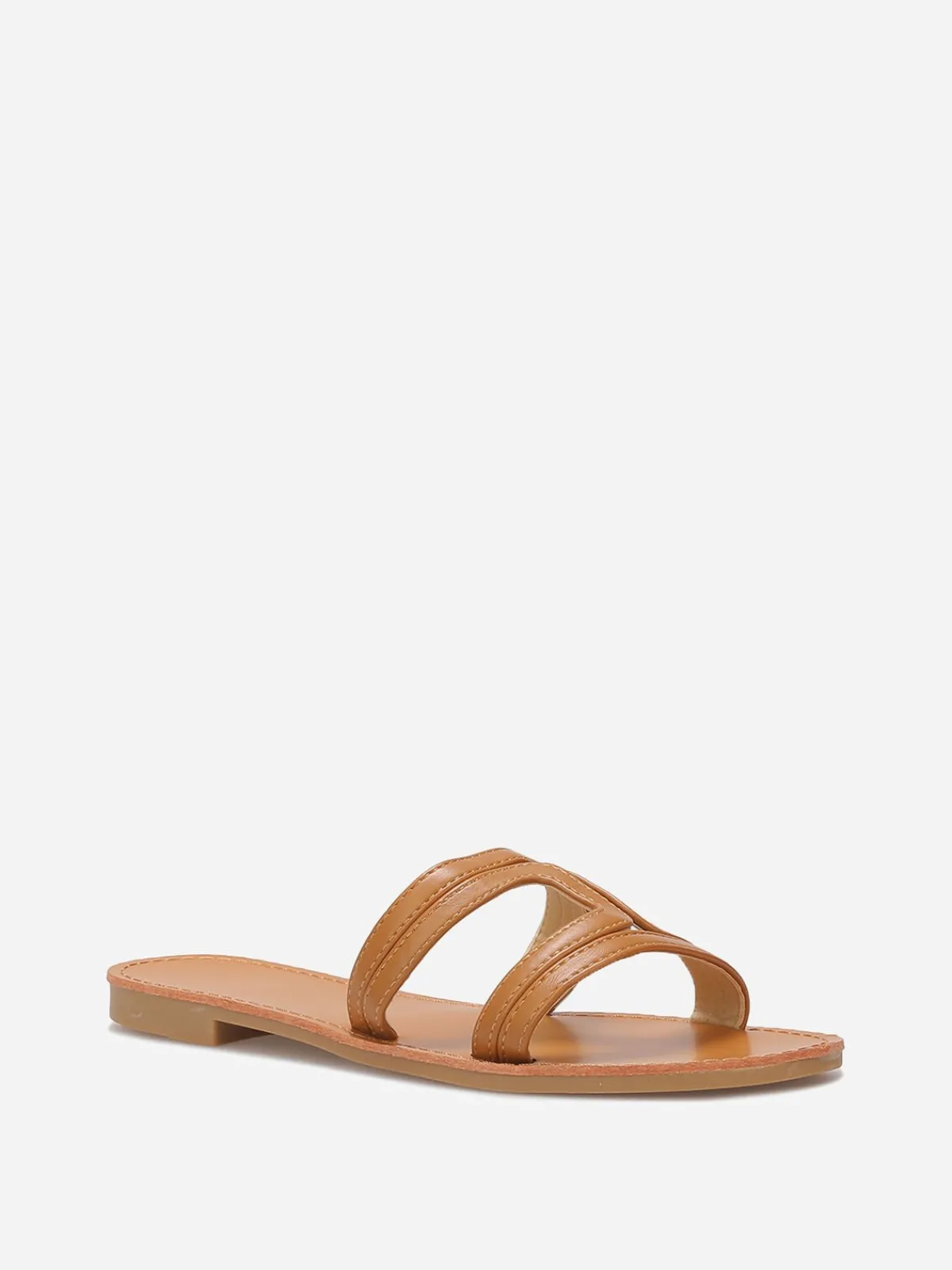 Clearance La Modeuse Mule plates à fines brides Camel