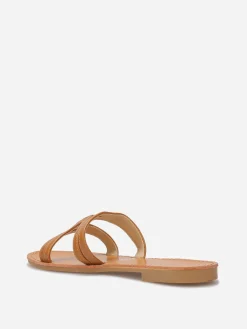 Clearance La Modeuse Mule plates à fines brides Camel